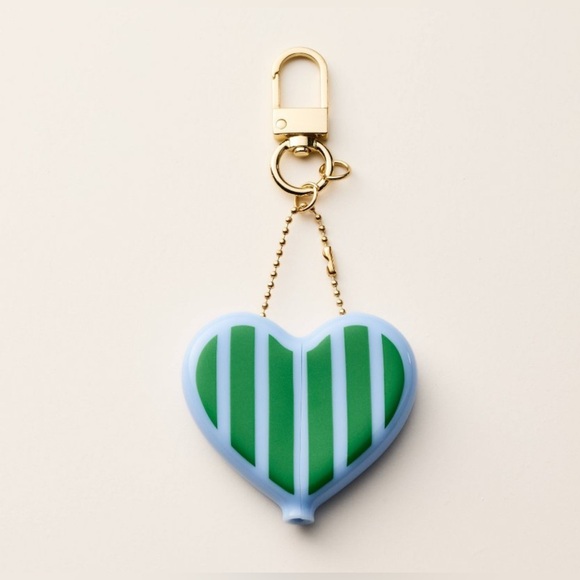 Kate Spade x Target Striped Heart Purse Coin Charm keychain - Picture 2 of 9